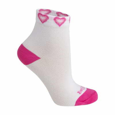 Meia Cano médio Branca/Coração BeliBum
