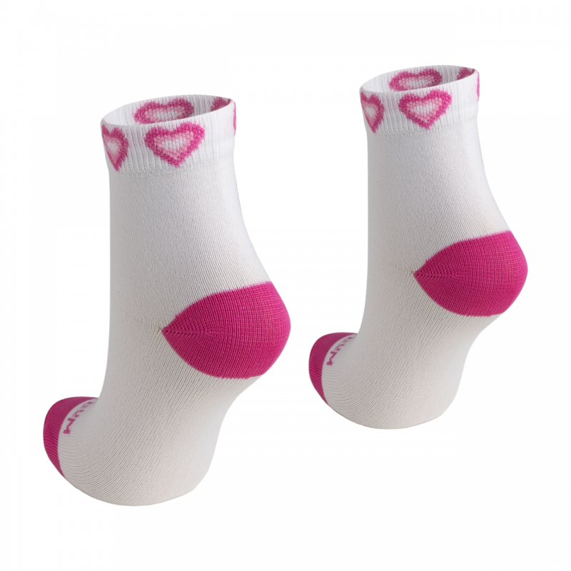 Meia Cano médio Branca/Coração BeliBum