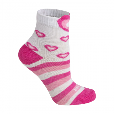 Meia Cano médio Branca/Coração/Listra BeliBum