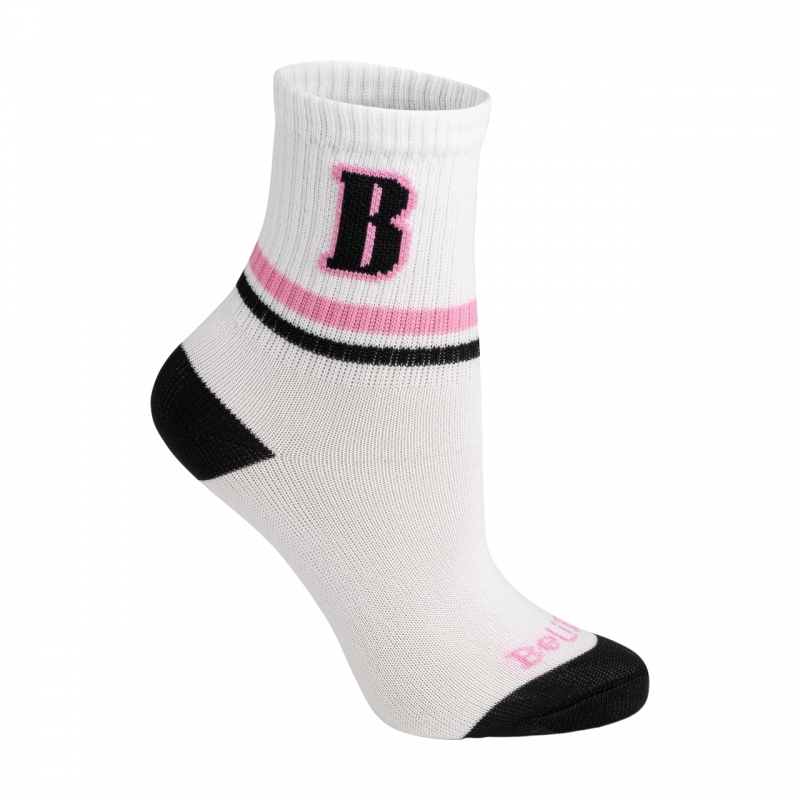 Meia cano médio Branca/Preta/B BeliBum