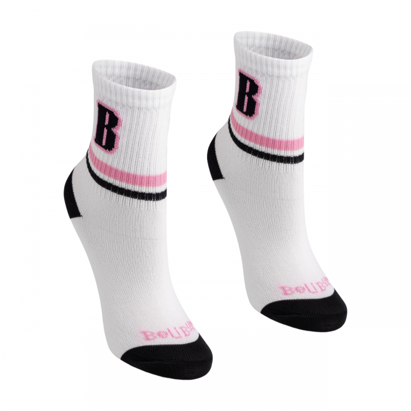 Meia cano médio Branca/Preta/B BeliBum