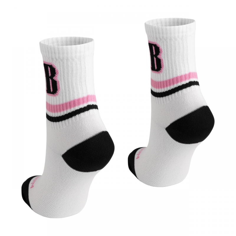 Meia cano médio Branca/Preta/B BeliBum