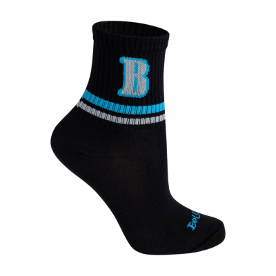 Meia Cano Medio Preta/Azul/B BeliBum