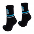 Meia Cano Medio Preta/Azul/B BeliBum