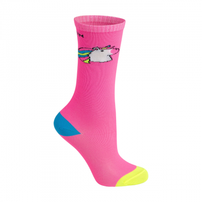 Meia 3/4 Rosa/Unicórnio BeliBum