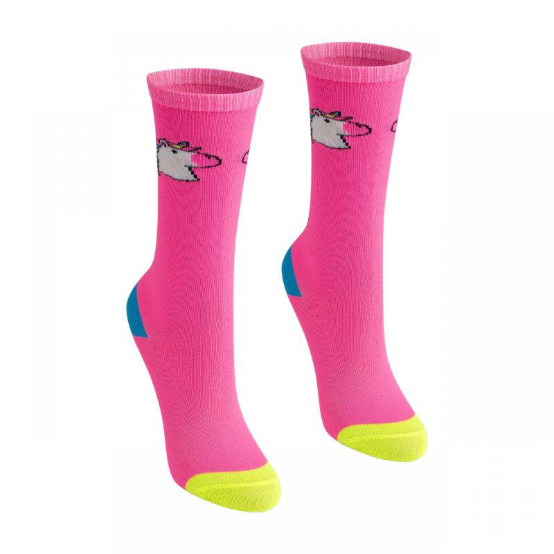 Meia 3/4 Rosa/Unicórnio BeliBum