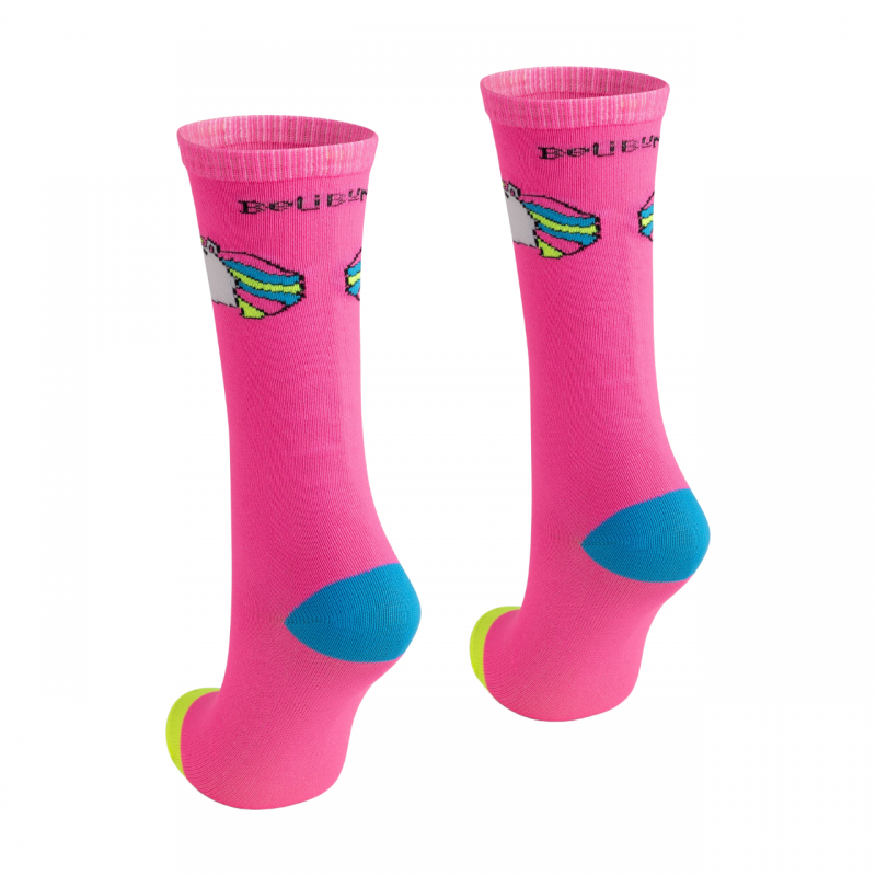 Meia 3/4 Rosa/Unicórnio BeliBum