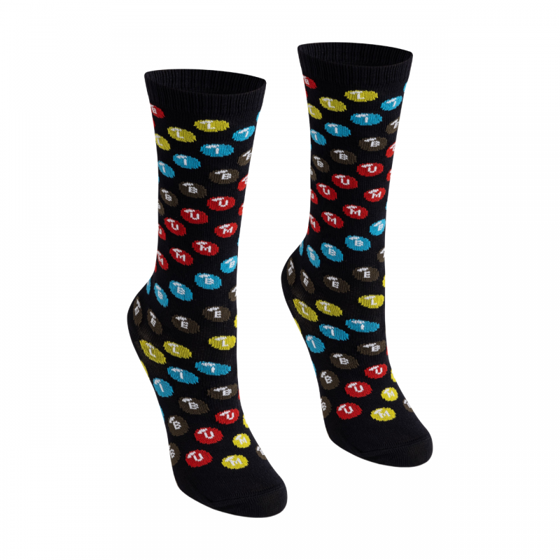 Meia 3/4 Preta/M&M BeliBum