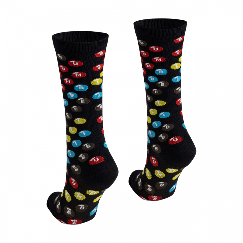 Meia 3/4 Preta/M&M BeliBum