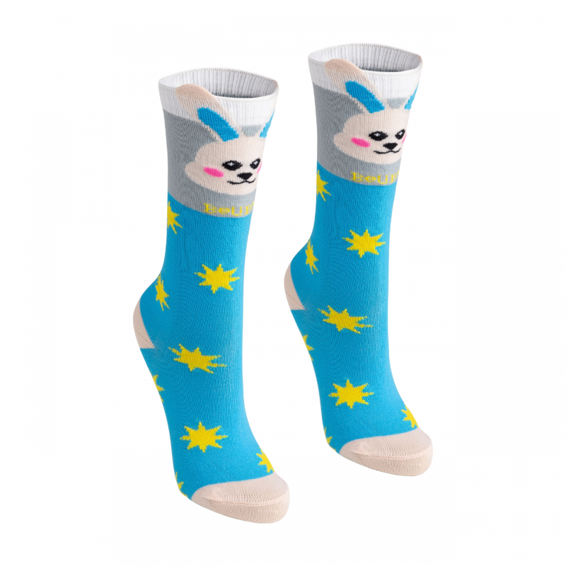 Meia 3/4 Coelho/Estrelas BeliBum