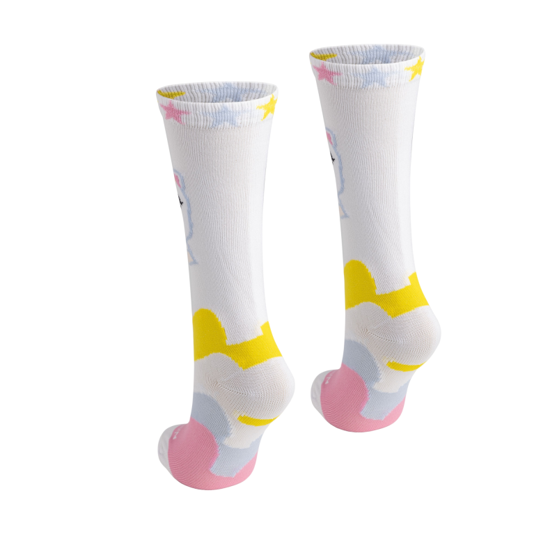 Meia 3/4 Branca/Unicórnio BeliBum